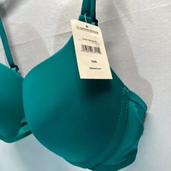 Simply Basic Women's 34A Gem Green Padded Underwired Support Everyday Wear NWT - Picture 2 of 10